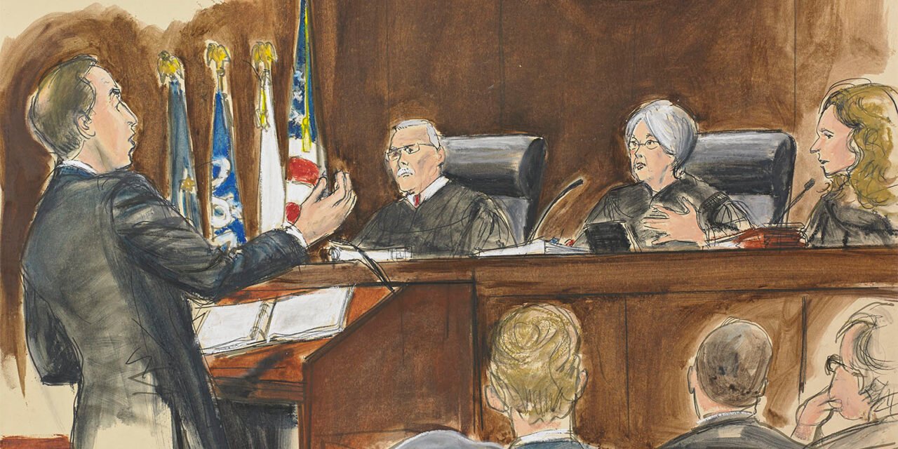 JUICIO TRUMP: SOLO POR MEDIO DE DIBUJOS SE PUEDE CONOCER LO QUE PASA DENTRO DE LA SALA DEL TRIBUNAL