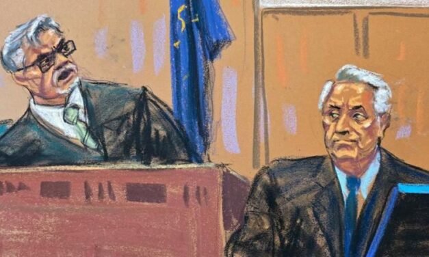 JUICIO TRUMP: SOLO POR MEDIO DE DIBUJOS SE PUEDE CONOCER LO QUE PASA DENTRO DE LA SALA DEL TRIBUNAL