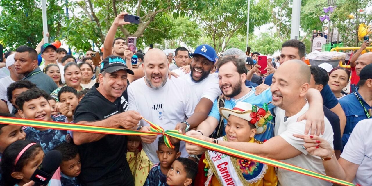 EN EL BARRIO “LA UNIÓN” SE HIZO LA FUERZA, CON EL NUEVO PARQUE QUE INAUGURÓ EL ALCALDE ALEX CHAR.